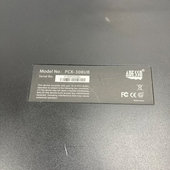 ADESSO PCK-308UB BLACK Wired Ergonomic Contoured Multimedia Touchpad Keyboard - Picture 5 of 10